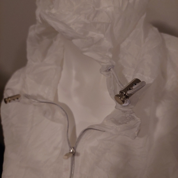 Athletic Collection by 26 International White Sz M Windbreaker Lightweight Nylon - Picture 8 of 9